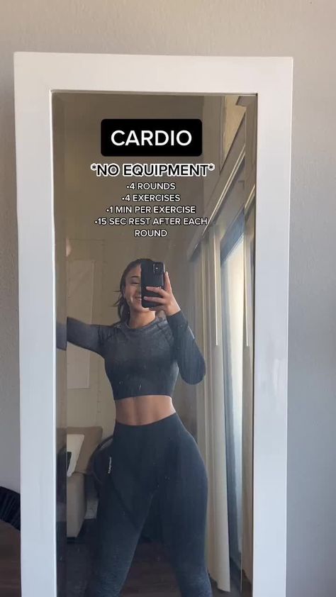 Womens Cardio Workout At Home, Stomach Cardio Workout, Home Cardio Exercises, Perfect Full Body Workout, Cardio For Slim Waist, Workout Ideas At Home For Beginners, Cardio To Slim Down, Circuit Workout For Beginners, Full Body Workout At Home No Equipment Fat Burning