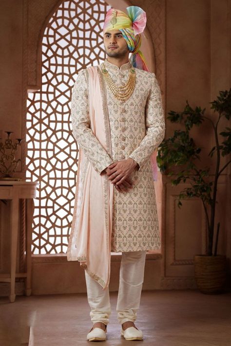 Pink Heavy Wedding Wear Sherwani Embroidery For Wedding, Pakistani Suits Party Wear, Groom Sherwani, Mens Sherwani, Lehenga Choli Wedding, Bollywood Dress, Bespoke Clothing, Sherwani For Men, Wedding Sherwani