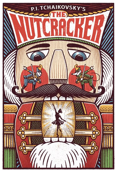 Nutcracker Poster Design, Christmas Nutcracker Theme, Nutcracker Poster, Nutcracker Aesthetic, Nutcracker Sweet, Ballet Posters, Christmas Illustrations, New Years Poster, Holiday Poster