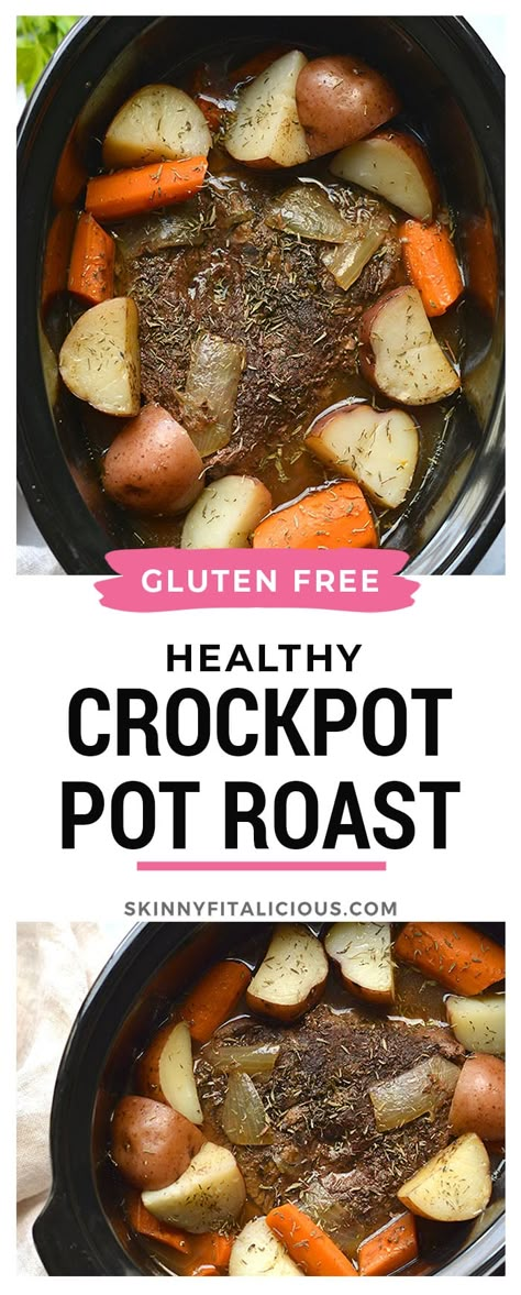 Healthy Crockpot Pot Roast {GF, Low Cal} - Skinny Fitalicious®