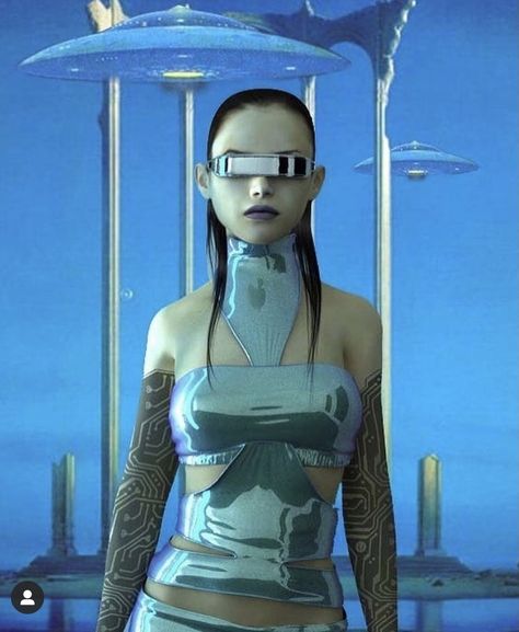 Futureristic Fashion, Futuristic Aesthetic Outfit, Futuristic Photoshoot, Space Core, Avatar Aesthetic, Y2k Photoshoot, Sci Fi Aesthetic, Glasses Ideas, Space Grunge