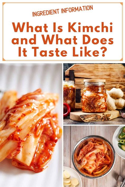 What Does Kimchi Taste Like?  It almost always has a sour taste because itâs fermented. The fermentation process is what gives kimchi its sharp, tangy, and sour flavor. If youâve had sauerkraut, it has a taste that is similar to kimchi. Kimchi Rice, Kimchi Stew, Fermented Kimchi, Korean Side Dishes, Fermented Vegetables, Cooking 101, Healthy Meals To Cook, Sour Taste, Asian Cooking