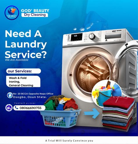 Laundry Banner Design, Laundry Flyer Design, Laundry Ads, Laundry Company, Cleaners Logo, Laundry Logo, Poster Promotion, Cleaning Flyers, Cleaning Service Flyer