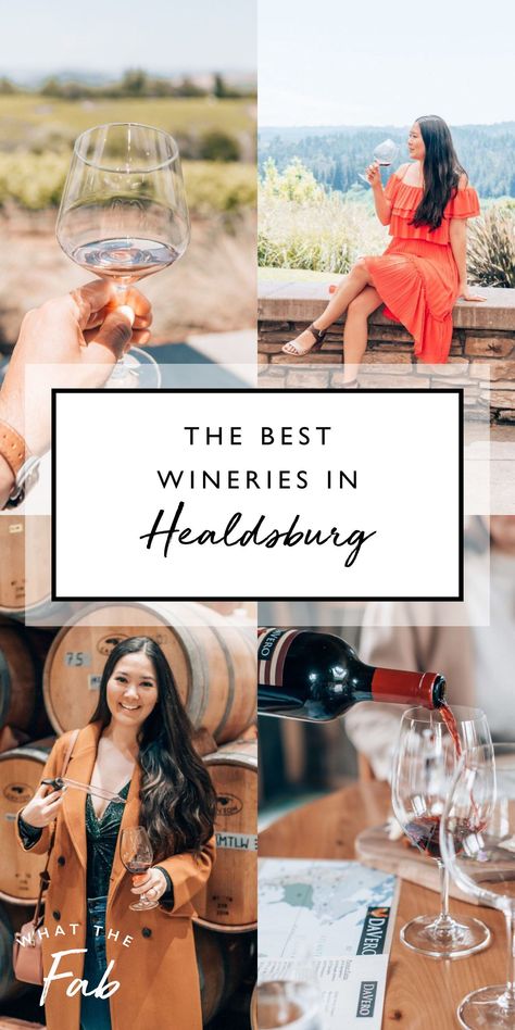 If you like to drink great wine and eat awesome food, you’ll love Healdsburg. It is part of Sonoma wine country and it’s as beautiful as it is charming. Today I’m sharing a list of the best wineries in Healdsburg | The BEST Wineries in Healdsburg You Need to Visit in 2021 | What The Fab Healdsburg Wineries, Napa Wine Tasting, Best Beaches In Maui, Wine Outfit, California Winery, Sonoma Wine Country, Wanderlust Photography, Travel Destinations Bucket Lists, Living In San Francisco