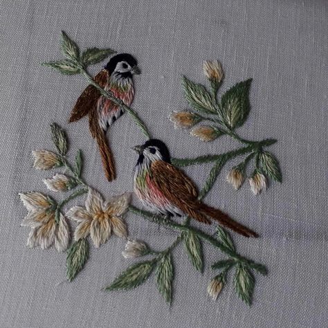 Soft Shading, Bird Embroidery Pattern, Brazilian Embroidery Stitches, Crewel Embroidery Patterns, Crewel Embroidery Kits, Embroidery Stitches Tutorial, Bird Embroidery, Brazilian Embroidery, Embroidery Patterns Free