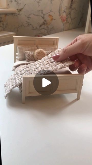 Making The Bed, Dollhouse Bed, Mini Furniture, Diy Bed, Small World, Dollhouse Furniture, Doll House, Coming Soon, Home Furniture