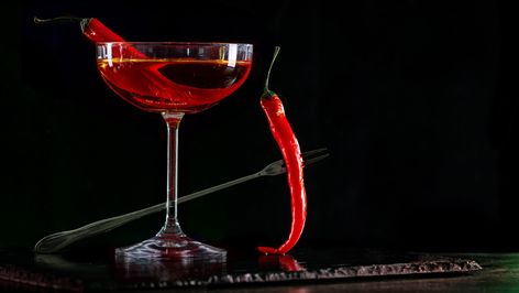 Maybe you like your martini with an extra olive. If you're in the mood to mix your usual martini order up, try it with hot pepper. Classic Martini, Dry Vermouth, Habanero Peppers, Hot Pepper, Tasting Table, Vermouth, Hot Chili, Order Up, Chili Pepper