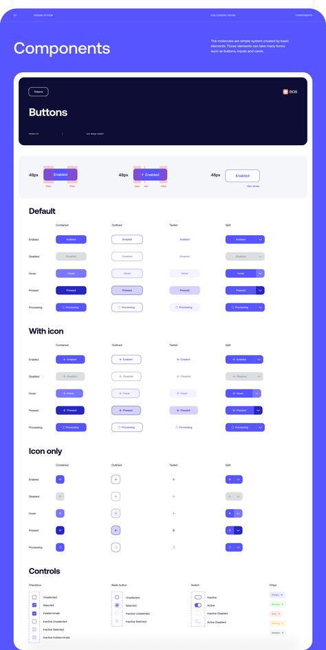 Eos Design System & UI-kit Library on Behance Ux Style Guide, Design System Website, Web Design System, Ux Design System, Figma Design System, Gui Design Interface, Ui Components Design, Design System Ui Kit, Design System Branding