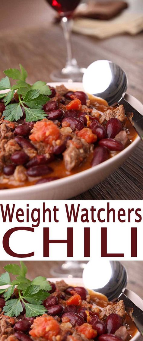 Weight Watchers Chili Recipe, Healthy Chili Recipe, Weight Watchers Chili, Chili Recipe Healthy, Slow Cooker Meal, Healthy Chili, Best Chili, Weight Watchers Soup, Best Chili Recipe