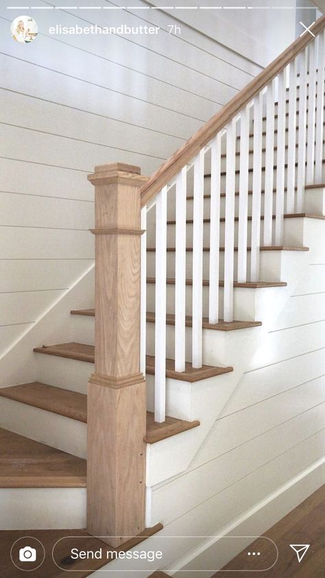 #crafts #diy #stairsmakeover Shiplap Wall Going Up Stairs, Wood Work On Stair Wall, Shiplap Down Basement Stairs, Shiplap On Staircase Wall, Shiplap Going Up The Stairs, Shiplap In Stairwell, Shiplap Under Stairs, Stairwell Shiplap, Shiplap Stairwell Wall