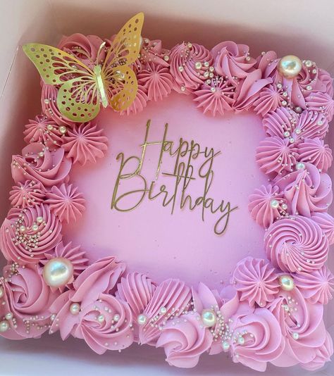 Square Sheet Cakes are Popular 💕 @mppsprinkles @thecakebuzz_uk Toppers sheetcake #squarecake #squarecakes #30thbirthday #sheetcakes… | Instagram Coolest Birthday Cakes, Square Butterfly Cake, 80th Birthday Sheet Cake Ideas, Pink Birthday Cakes For Women, Cute Sheet Cake Designs, Pink Sheet Cake Birthday, Cute Sheet Cakes, Butterfly Sheet Cake, Pink Square Cake