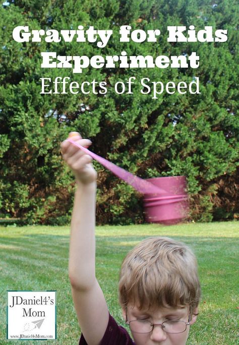 Gravity for Kids Experiment- Effects of Speed Gravity Experiments, Apologia Astronomy, Gravitational Force, Science Experiment For Kids, Science Kids, Experiment For Kids, Engineering Activities, Simple Science, Nature Projects