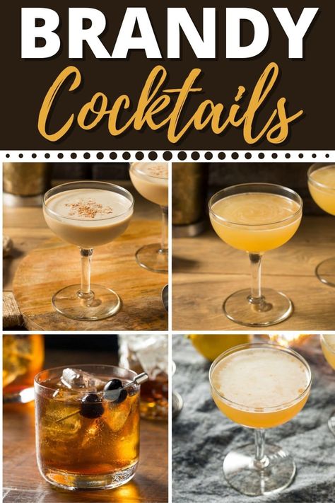 Make happy hour a sophisticated affair with these brandy cocktails. From an old-fashioned to a brandy smash to a metropolitan, you'll feel fancy with these drinks. Brandy Drink, Strawberry Cocktails, Brandy Cocktails, Sparkling Cocktail, Orange Cocktails, Grapefruit Soda, After Dinner Drinks, Apple Brandy, Brunch Cocktails