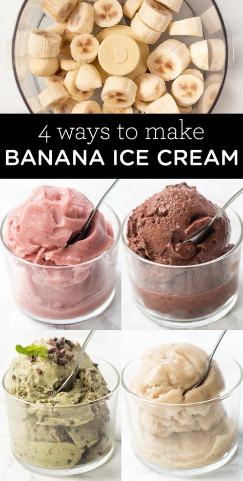 Healthy Nice Cream, Summer Desserts Easy Healthy, Nice Cream Recipe, Healthy Ice Cream Recipes, Banana Nice Cream, Simply Quinoa, Healthy Vegan Desserts, Healthy Ice Cream, Easy Summer Desserts