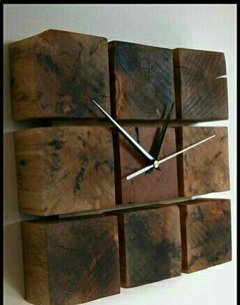 Pallet Clock, Wood Clock Design, Wood Pallet Wall, Diy Clock Wall, Wood Clock, Deco Originale, Wall Clock Design, Pallet Crafts, Diy Holz