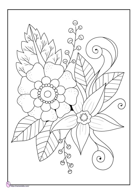 Gambar Mewarnai Bunga ~ Semesta Ibu ~ Free Download Stilasi Flora, Flora Drawings, Batik Nusantara, Pattern Batik, Beautiful Flower Drawings, Batik Art, Print Design Art, Free Adult Coloring Pages, Motif Batik