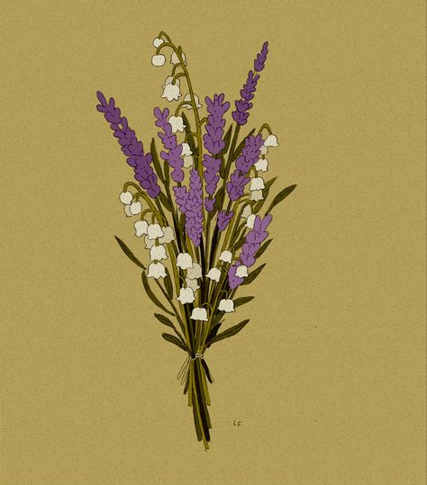 Libby Frame, Lily Of The Valley Bouquet, Visuell Identitet, Lavender Tattoo, Bouquet Tattoo, Pastel Sec, Cat Air, Simple Backgrounds, Lavender Flowers