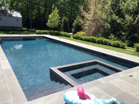 What are the Finishing Options for a Gunite Pool? - Aqua Pool & Patio Gunite Pool Ideas, In Ground Hot Tub, Small Inground Pool Ideas, Inground Pool Ideas, Small Inground Pool, Exposed Aggregate, Rectangular Pool, Gunite Pool, Inground Pool