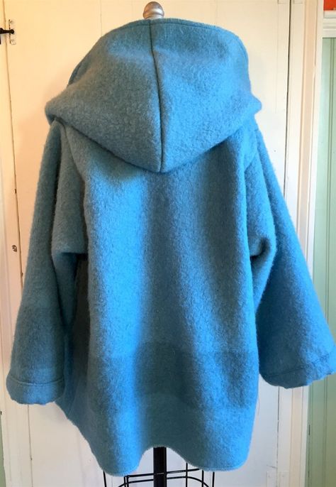 Blanket Tops, Blanket Upcycle, Wool Blanket Upcycle, Blankets To Make, Blanket Coats, Capote Coat, Wool Blanket Coat, Soft Wool Sweater, Hudson Bay Blanket