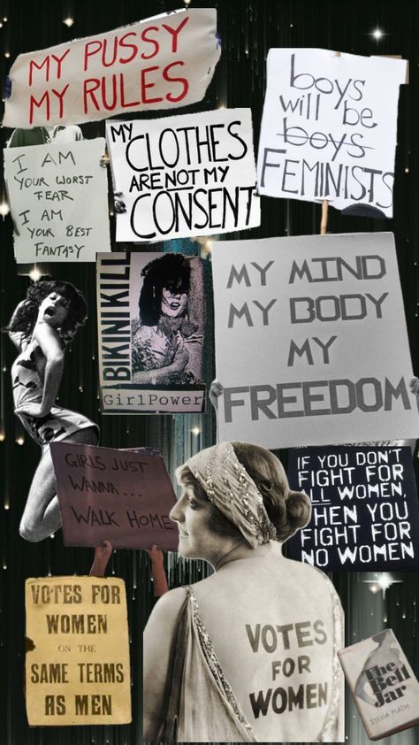 #vintage #wallpaper #books #women #feminism #bikinikill Feminism Poster, Freedom Girl, Wallpaper Books, What Is Feminism, Black Lives Matter Art, Feminism Quotes, Women Feminism, 8th Grade Art, Fashion Landscape