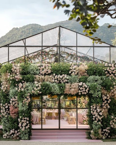 BESPOKE Unique Weddings & Events on Instagram: "The transformation of this glass greenhouse into a stunning wonderland was pure magic. An exquisite flower-filled reception by the idyllic shores of Lake Como, where our couple’s dreams came true.  Event Planning: @bespokeuniqueweddings  Photographer: @elisabettalillyred   #LakeComo #LakeComoWedding #LakeComoWeddingPlanner #DestinationWeddingInItaly #WeddingVenue #WeddingReception #WeddingCelebration #WeddingInItaly #LuxuryWeddingInItaly #DestinationWedding #LuxuryWeddings #LuxuryWeddingPlanner #WeddingPlanner #WeddingPlanning #WeddingInspiration #WeddingPhotography #WeddingDay #DestinationWeddingPlanner #Bride2025" Glass Tent Wedding, Greenhouse Wedding Reception, Venue Business, Glass House Wedding, Glass Greenhouse, Greenhouse Wedding, Lake Como Wedding, Wedding 2025, Wedding Hall