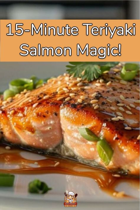 15-Minute Teriyaki Salmon: Quick & Tasty Recipe! Baked Teriyaki Salmon, Salmon Teriyaki Recipe, Quick Delicious Dinner, Quick Delicious Meals, Salmon Soy Sauce, Teriyaki Glaze, Fast Dinner, Marinated Salmon, Easy Peasy Recipes