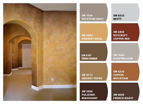 ColorSnap by Sherwin-Williams – ColorSnap by Lauren M. Tuscan Wall Colors, Tuscan Paint Colors, Tuscan Color Palette, Tuscan Colors, Italian Style Home, Faux Wall, Tuscany Style, House Flip, Room Concept