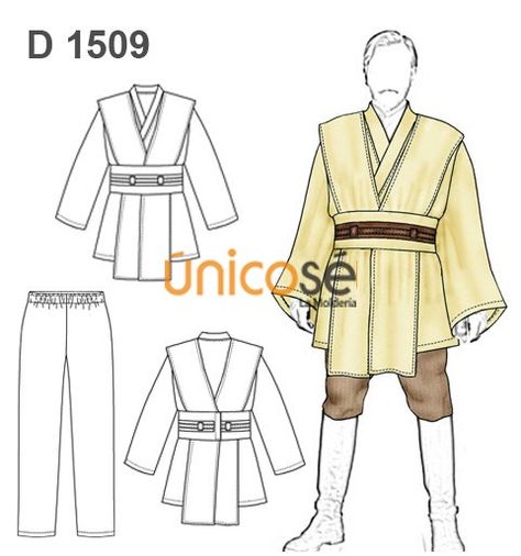 moldes disfraz jedi Obi Wan Cosplay, Jedi Tunic, Jedi Robes, Disfraz Star Wars, Ideas Disfraz, Jedi Outfit, Jedi Robe, Jedi Cosplay, Jedi Costume