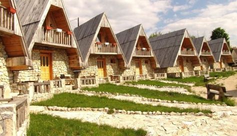 Etno Village Nevidio, Montenegro - Feel the hug of the forest while walking under the open sky, away from the city crowd and noise............. Etno Selo, Serbian Architecture, City Crowd, Eco Village, The Hug, Open Sky, The Village, Serbia, The Forest