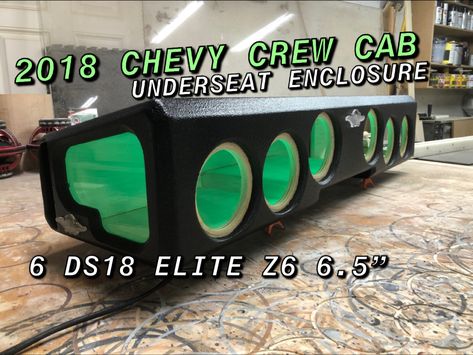 Truck Subwoofer Box, Underseat Subwoofer, Custom Subwoofer Enclosure, Diy Subwoofer Box, Box Chevy, Diy Subwoofer, Speaker Box Design, Subwoofer Enclosure, Subwoofer Box