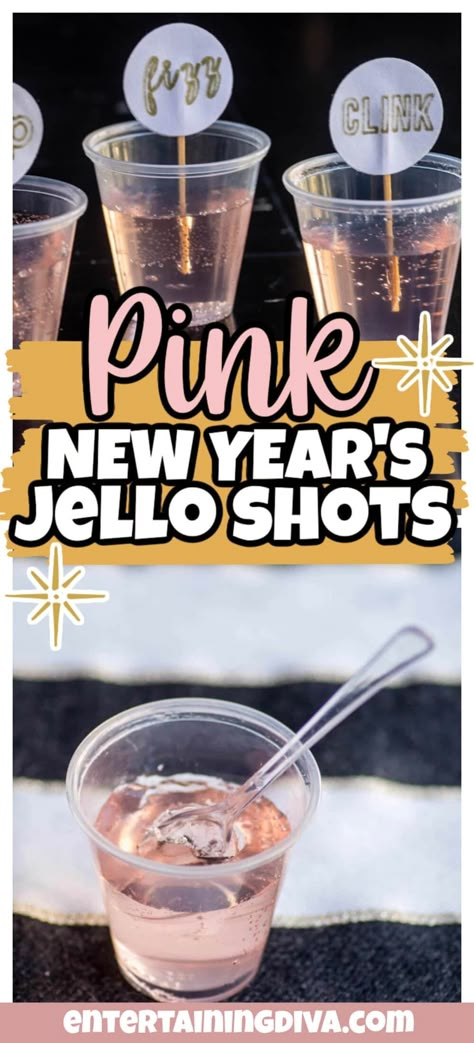 Pink New Year's Jello Shots | Parties Cosmo Jello Shots, Pink Champagne Jello Shots, Prosecco Jello Shots, New Year’s Eve Jell-o Shots, Champagne Jell-o Shots, Moscato Jello Shots, Pink Lemonade Jello Shots Recipe, New Years Jello Shots, New Years Eve Jello Shots