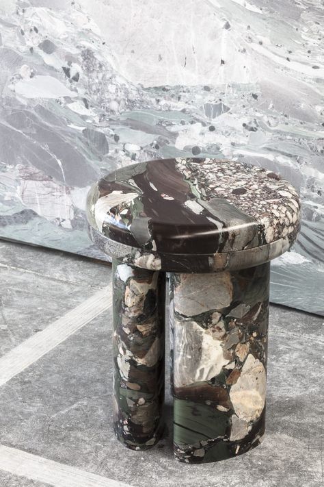 Francesco Balzano, Stone Stool, Marble Showroom, Marble Trend, Artistic Furniture, Quartz Slab, Iconic Furniture, Showroom Design, Furniture Market