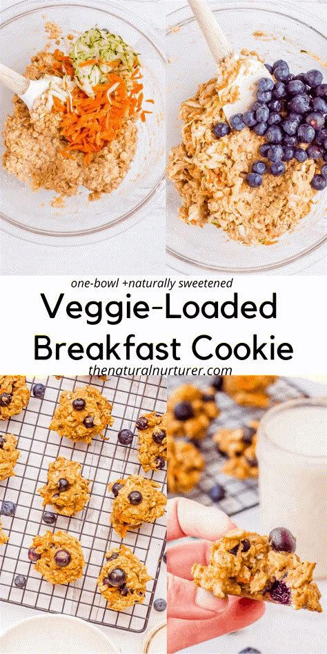 Blw Breakfast Cookies, Zucchini Carrot Cookies, Toddler Snacks With Veggies, Cookies With Vegetables, Hidden Veggie Cookies, Veggie Breakfast Muffins, Veggie Cookies For Toddlers, Healthy Breakfast Cookies For Kids, Healthy Baking For Kids