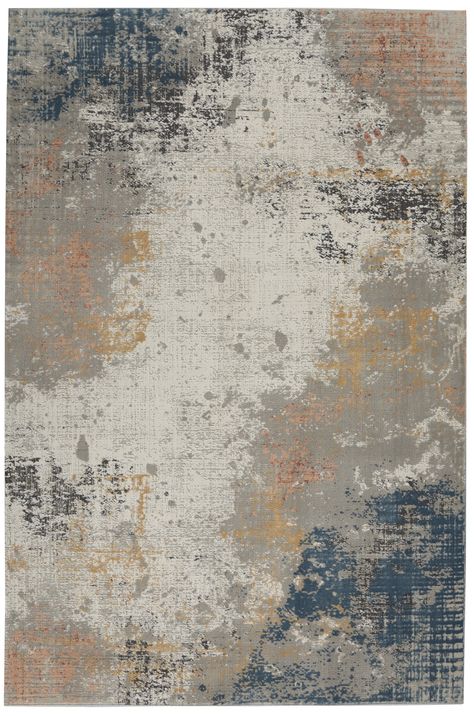 At home in a country cabin or urban loft, the Rustic Textures Collection from Nourison blends earthen tones and contemporary abstracts together in beautifully textured modern rugs that are sure to bring a rustic sensibility to any decor.Construction: Power LoomedMaterials: 48% Polyester, 52% PolypropyleneBacking: Latex 11 Dimensions, Apartment Rugs, Nourison Rugs, Curtains And Draperies, Country Cabin, Abstract Pattern Design, Blue Grey Rug, Earth Tone Colors, Carpet Rugs