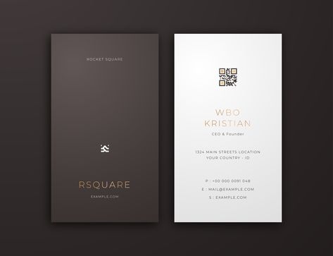 Vertical Business Card Design, Vertical Business Card, Business Card Design Minimal, Elegant Business Cards Design, Visit Card, Vertical Business Cards, Premium Business Cards, Name Card Design, Minimal Business Card