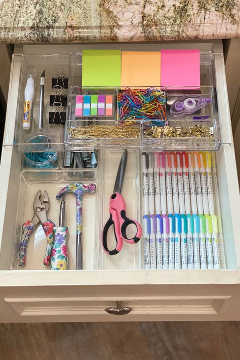 Ideas For Bathrooms, Acrylic Drawer Organizer, Acrylic Drawer, Stationery Obsession, Stationary Organization, Acrylic Drawers, Stationary Shop, Desk Inspiration, Acrylic Storage