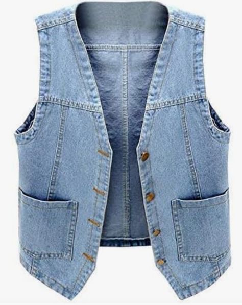 Sleeveless Denim Vest, Womens Denim Vest, Oversized Denim Shirt, Black Waistcoat, Jean Vest, Jeans Casual, Outerwear Vest, Loose Jeans, Sleeveless Jacket