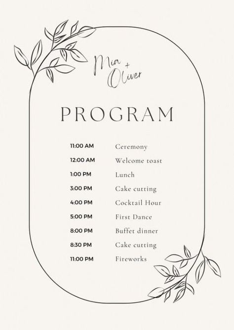 Editable Wedding Reception Schedule Of Events Template Reception Schedule, Wedding Reception Schedule, Wedding Planning Timeline Printable, Planner Worksheets, Wedding Programme, Wedding Planning Templates, Free Wedding Planner Printables, Wedding Order Of Events, Schedule Of Events