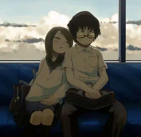 , Anime Couples Sleeping, Anime Couples Hugging, Train Drawing, Train Illustration, Train Art, Anime Backgrounds Wallpapers, Sky Art, Anime Drawings Boy, Anime Background