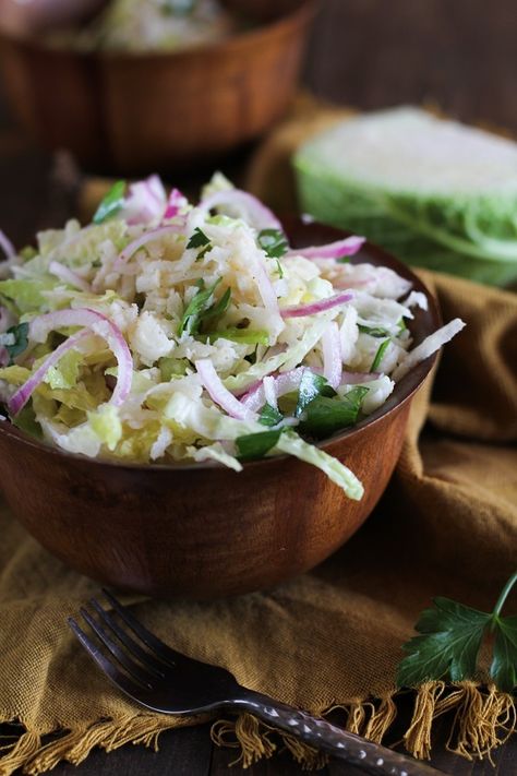 Jicama and Turnip Slaw Jicama Recipes, Cabbage Salads, Turnip Salad, Jicama Recipe, Jicama Slaw, Turnip Recipes, Beautiful Salad, Autoimmune Protocol, Turnips