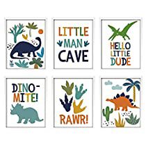 Art Prints For Kids, Nursery Room Decoration, Painted Picture Frames, Dinosaur Room, Boys Playroom, Playroom Nursery, Dinosaur Wall Art, Dinosaur Nursery, Gallery Wall Frames