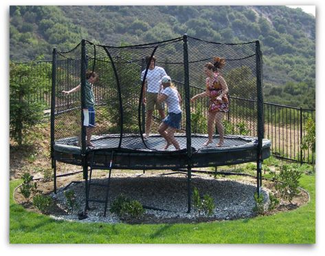 In Ground Trampoline, Landscaping Around House, Alley Oop, Backyard Trampoline, Best Trampoline, Backyard Play, Trampolines, Backyard Makeover, Backyard Fun