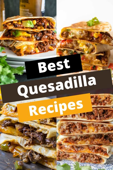 TOP 15 QUESADILLA RECIPES FOR EVERY PALATE Italian Sausage Quesadilla, Casidilla Recipes Quesadillas, Make Ahead Quesadillas, Brisket Quesadilla Recipes, Quick And Easy Quesadilla Recipes, Toaster Quesadilla Recipes, Beef Quesadilla Recipes Easy, Quesadilla Toppings, Quesadilla Bar Ideas