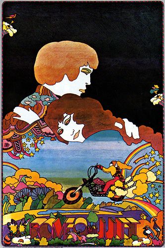 Romeo And Juliet Poster, Peter Max Art, Art Hippie, Art Et Illustration, Art Pop, Hippie Art, Arte Pop, Romeo And Juliet, Mellow Yellow