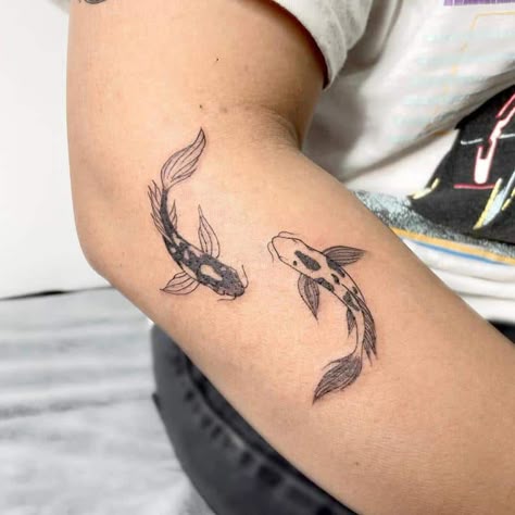 Fish Tattoo For Women, Animal Tattoos Ideas, Fish Tattoo Meaning, Koi Fish Tattoo Meaning, Tattoos Fish, Coy Fish Tattoos, Tattoo Fishing, Eye Tattoo Meaning, Fishing Tattoos