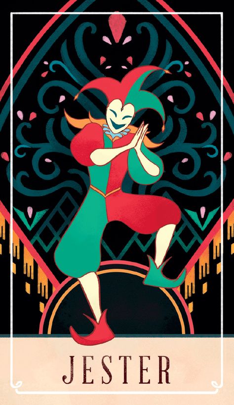 Jester Wallpaper Aesthetic, Jester Oc Design, Jester Tarot Card, Jester Cartoon, Jester Pfp, Jester Card, Circus Nails, Deck Of Many Things, Fantasy Things