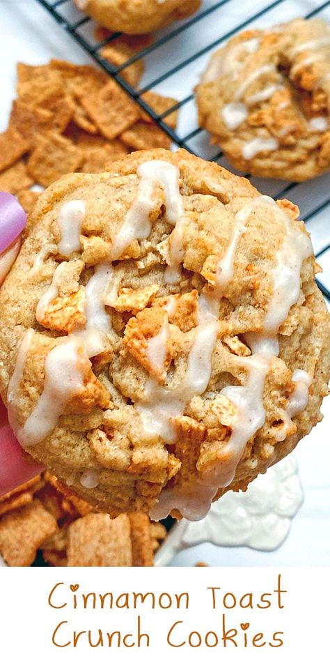 Cinnamon Toast Crunch Cookies, Crumble Cookie Recipe, Crunch Cookies, Cereal Cookies, Crunch Recipe, Lost 100 Pounds, Cinnamon Toast Crunch, Gourmet Cookies, Cinnamon Toast