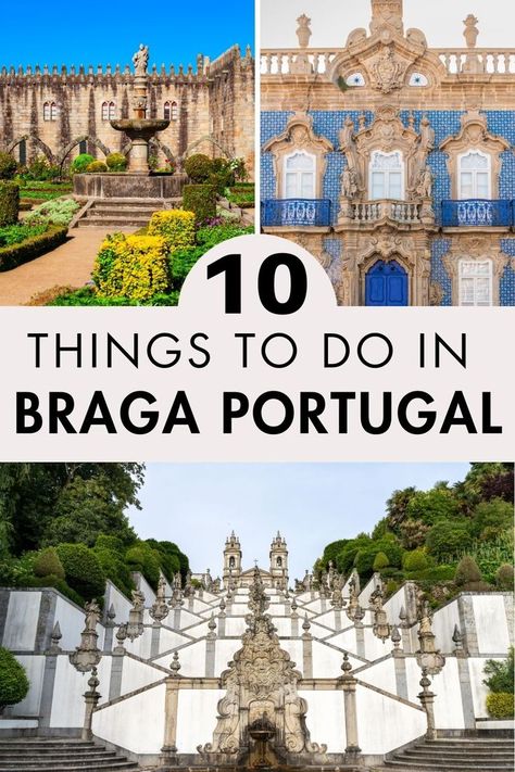 Bom Jesus do Monte, Raio Palace, Archbishop's Palace Best Places To Visit In Portugal, Portugal Best Places To Visit, Day Trips From Porto Portugal, One Day In Porto Portugal, Advent Decor, Colorful Gardens, Day Trips From Porto, Things To Do In Lisbon, Travel Portugal