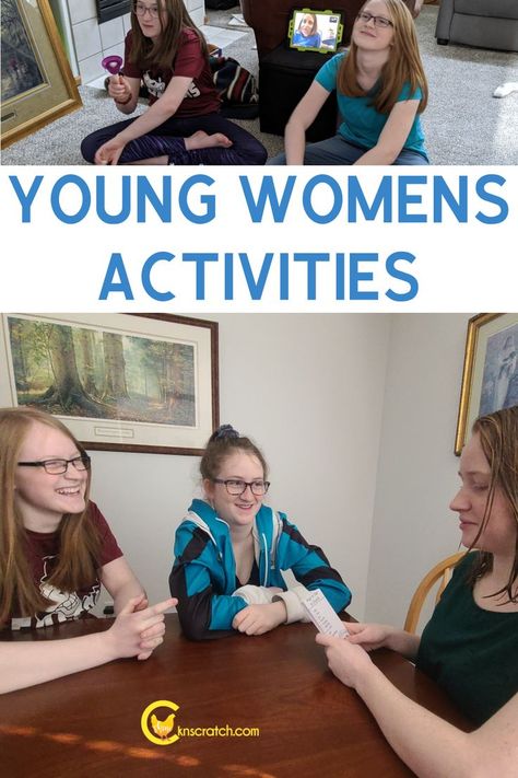 Fun activity ideas for your next Young Women's activity (or Young Women's). Try a Gospel Pictionary Game, some Merry Bells, and more! #teachlikeachicken #YW #LDS Lds Young Women Activities, Mutual Activities, Lds Youth Theme, Yw Activities, Young Women Ideas, Lds Youth, Youth Theme, Women Activities, Church Group