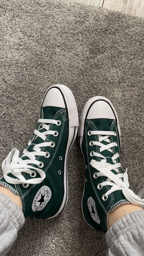 Dragon Scale Converse, Emerald Green Converse, Converse Verdes, Dark Green Converse, Cute Converse Shoes, Converse Aesthetic, Cute Converse, Pretty Shoes Sneakers, Green Converse